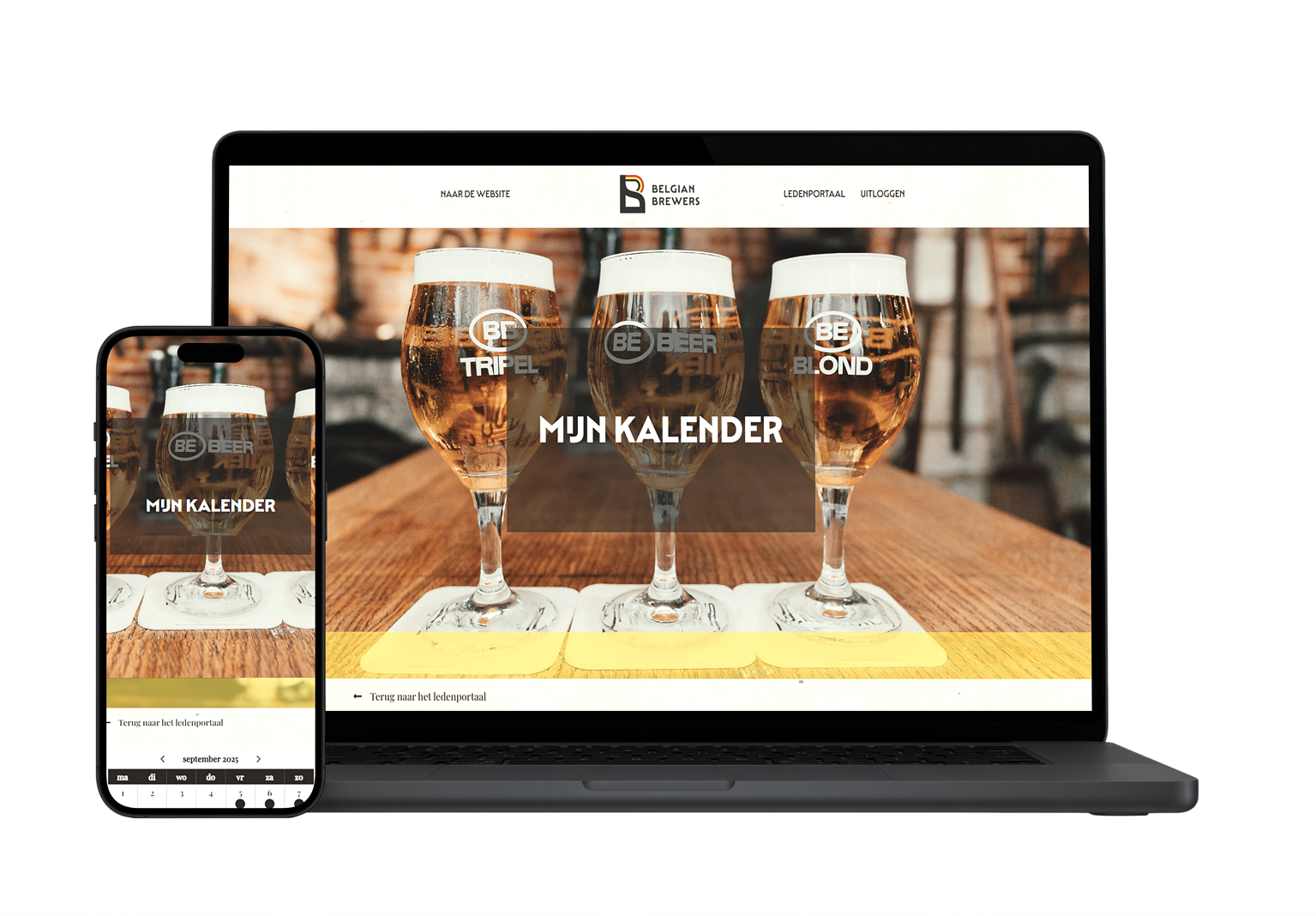 De website van Hotel Boomgaard op een laptop